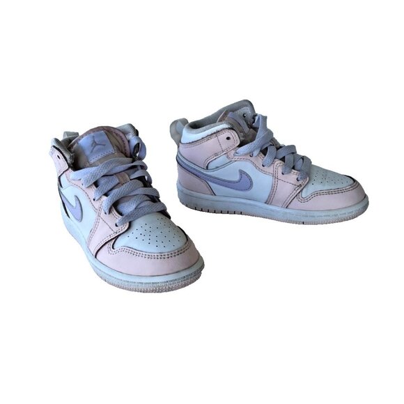 Jordan Other - Air Jordan 1 Mid Toddler Sneakers Pink White Purple Size 11C